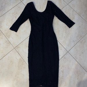 Candies black floral lace dress